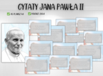 Gazetka szkolna - JAN PAWEŁ II, CYTATY