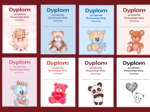 DZIEŃ PLUSZOWEGO MISIA - dyplomy - 15 wersji