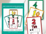 Plansze /karty edukacyjne z cyframi w języku angielskim 1-10