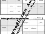 Ortograficzne sudoku z wyrazami z "ż" niewymiennym