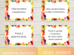 Jesienne zadania z darami jesieni.