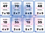 Karty "Ja mam kto ma" - Tabliczka mnożenia - 3 wersje - do 30, do 50, do 100