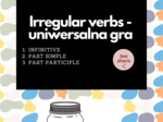Irregular verbs practice (94 karty) uniwersalny materiał klasy 4-8