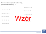 Równania liniowe (liczby całkowite), pierwiastek całkowity | matematyka, algebra | 26 kolumn