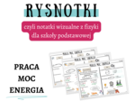 PRACA MOC ENERGIA. Rysnotki z fizyki. Sketchnotki. Karta pracy. Gazetka szkolna. 7-8 klasa.