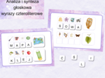 Analiza i synteza głoskowa wyrazy czteroliterowe
