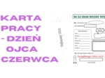 DZIEŃ OJCA - KARTA PRACY