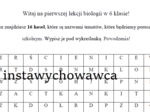 Biologia 6 wykreślanka: co będziemy robić?