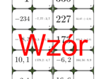 Domino - Dzielenie dodatnich i ujemnych liczb dziesiętnych przez liczbę dziesiętną | matematyka