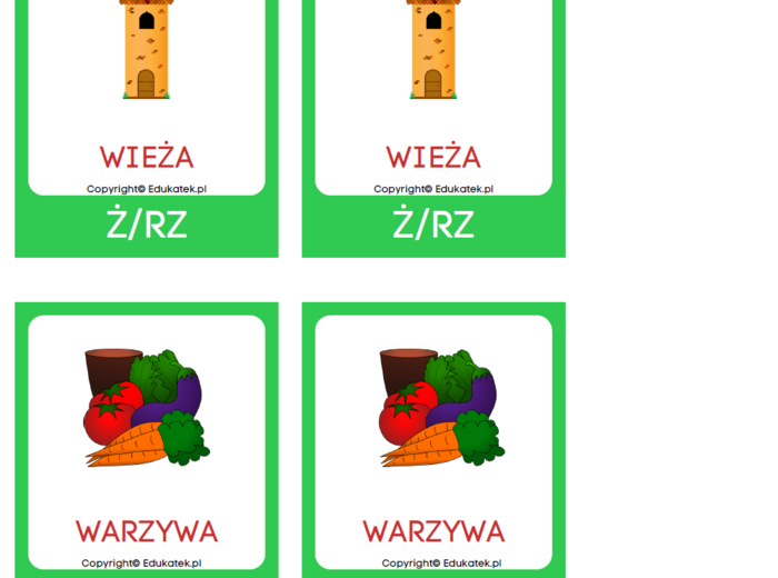 Memory logopedyczne – głoski szumiące