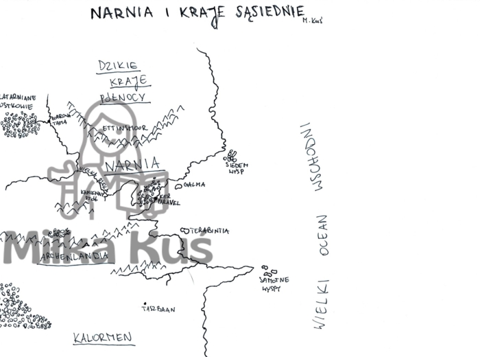 Mapa Narnii do kolorowania