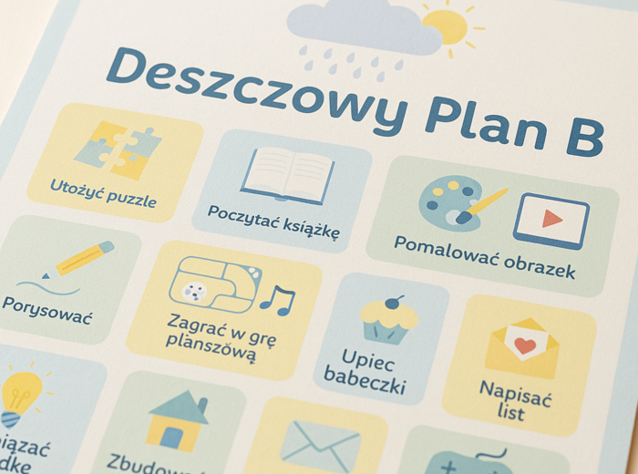 Deszczowy plan B. Plakat klasowy