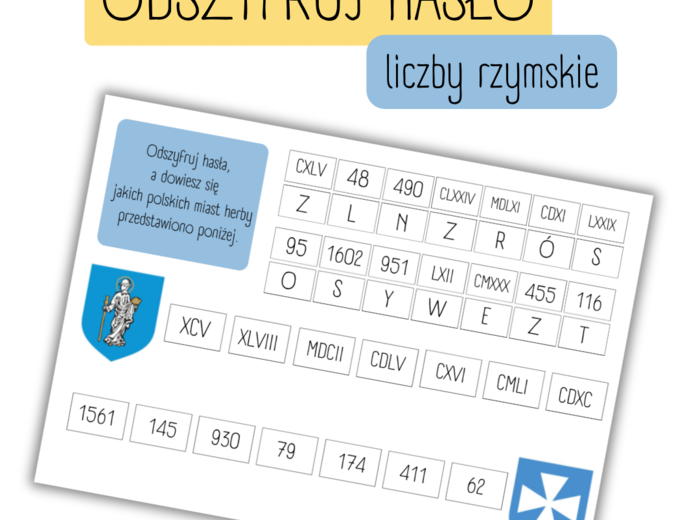 ODSZYFRUJ HASŁO - liczby rzymskie