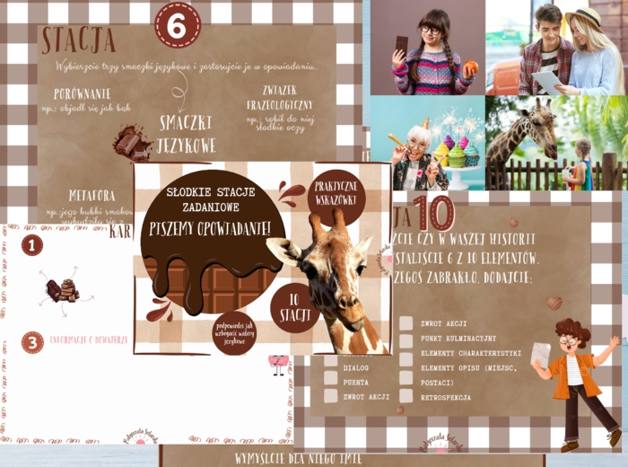 Słodkie opowiadanie- stacje zadaniowe.