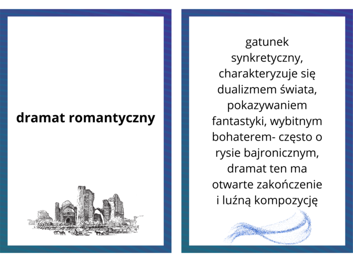 Fiszki romantyzm, 12 stron pdf do druku