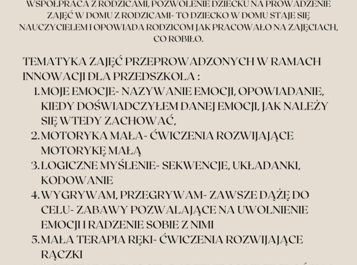 INNOWACJA DLA KLAS 1-4 OPIS/DOKUMENTACJA na REWALIDACJĘ ,,KARTY PRACY IDĄ PRECZ”