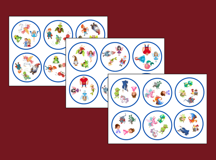 DZIEŃ POSTACI Z BAJEK – biblioteka – świetlica – przedszkole - DOOBLE - 36 szt.