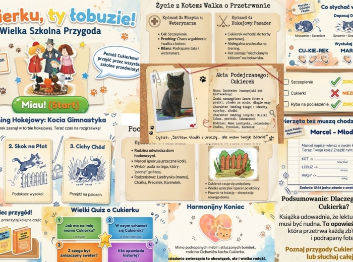 Odkryj fascynujący świat Kota Cukierka z Twoimi uczniami! – Kompletny Pakiet Edukacyjny PDF