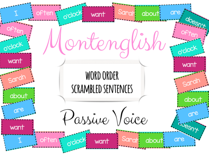 Rozsypanki wyrazowe Scrambled Sentences: Passive Voice