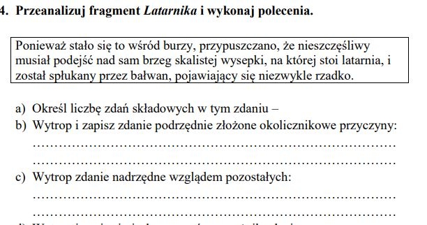 Test dla olimpijczyków i uczniów przygotowujących się do konkursów.
