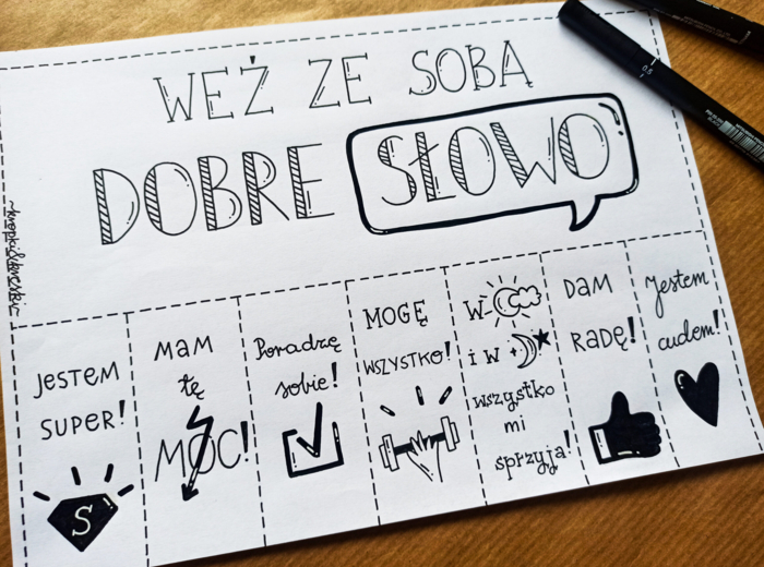 Gazetkowa "zrywka" - Weź ze sobą DOBRE SŁOWO!