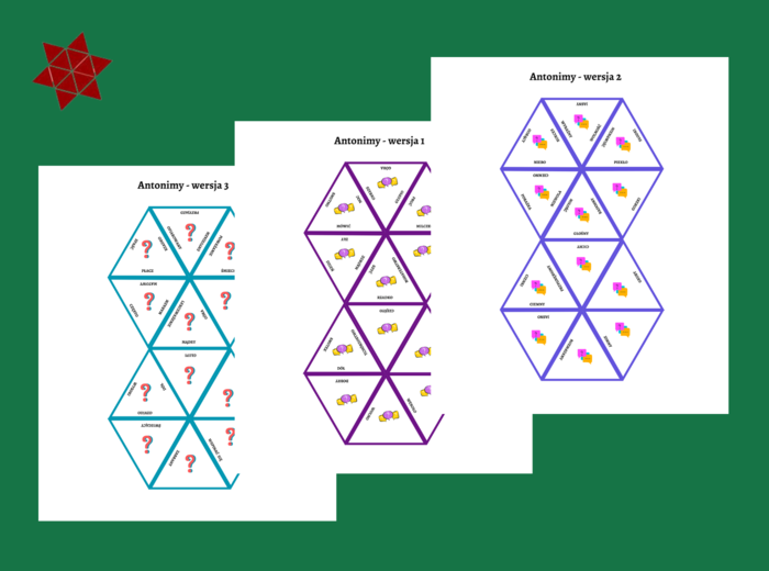ANTONIMY – kl. 4-8 – trimino 12 elementów