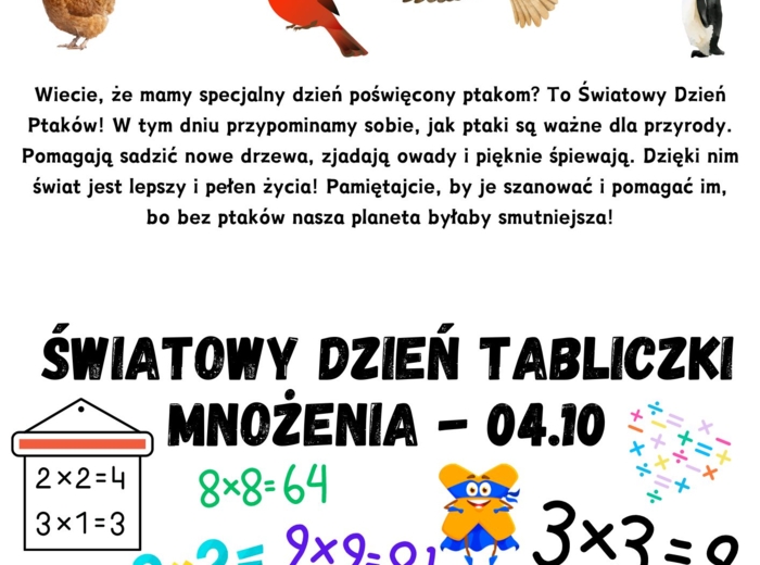 Gazetka na drzwi klasowe – święta nietypowe październik