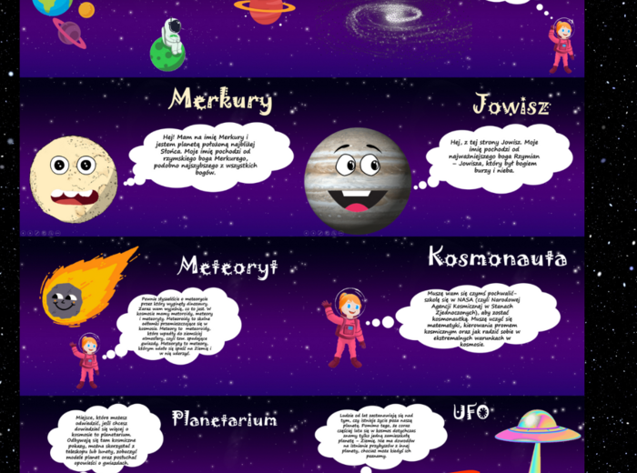 Prezentacja multimedialna "W kosmosie"