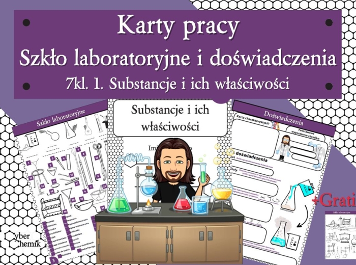 Karty pracy- Klasa 7. Chemia - Szkło laboratoryjne i doświadczenia