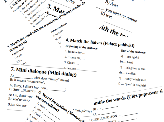 Brainy 5 – Unit 1 – vocabulary revision