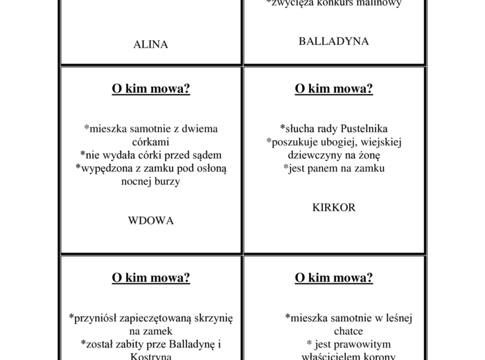 Balladyna - o kim mowa?