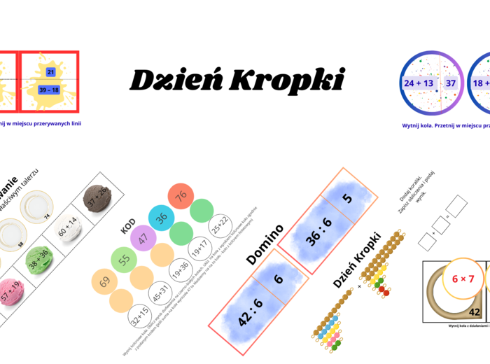 Dzień Kropki z matematyką – zestaw kreatywnych kart pracy i gier