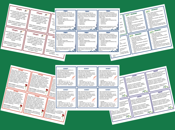 GATUNKI LIRYCZNE - liryka - wklejki