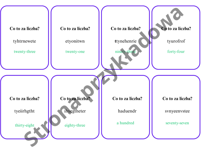 Brainy 4 unit 1 karty powtórkowe do gier