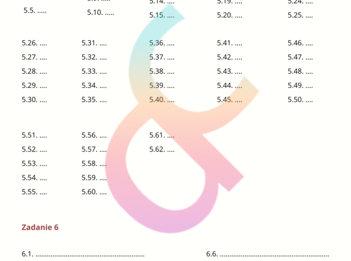 Angielski: Egzamin ósmoklasisty - ponad 600 ćwiczeń do zadań od 5 do 13. Klucz odpowiedzi.