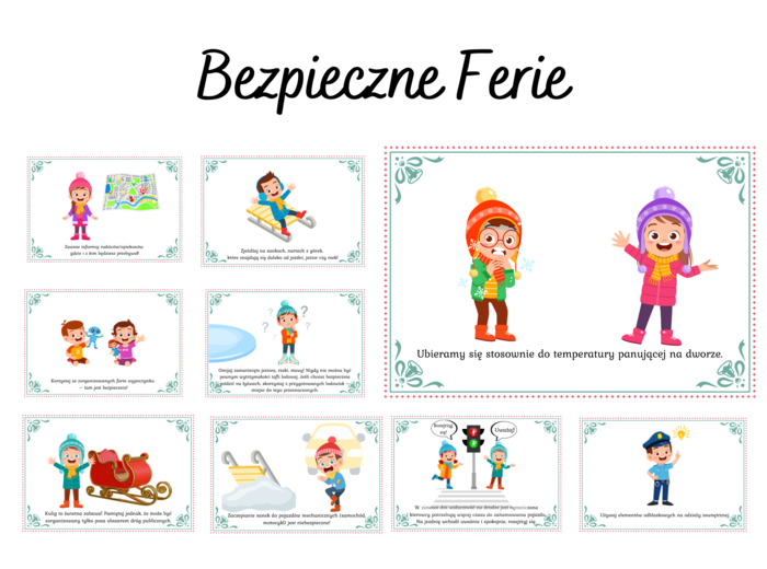 Bezpieczne ferie - gazetka