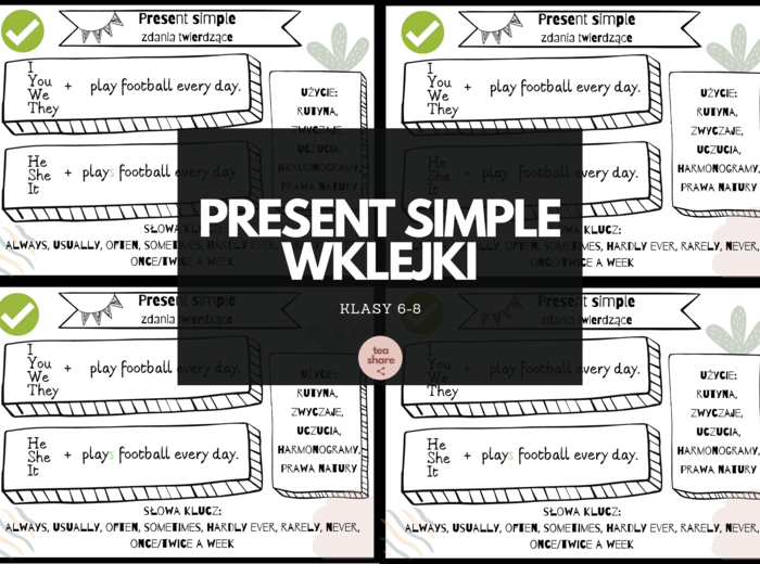 Present simple - wklejki klasy 6-8