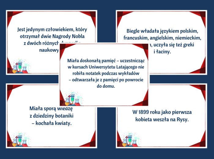 MARIA SKŁODOWSKA – CURIE – gazetka – biblioteka – świetlica – 21 stron – wersja 3