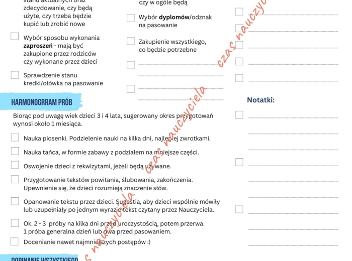 Scenariusz pasowania na przedszkolaka - dwie wersje. Piękna oprawa muzyczna i taneczna.