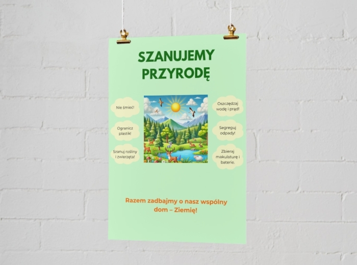 Plakaty edukacyjne. Segregujemy śmieci. Dbamy o przyrodę.