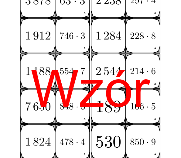 Domino - Mnożenie przez jednocyfrową liczbę | matematyka