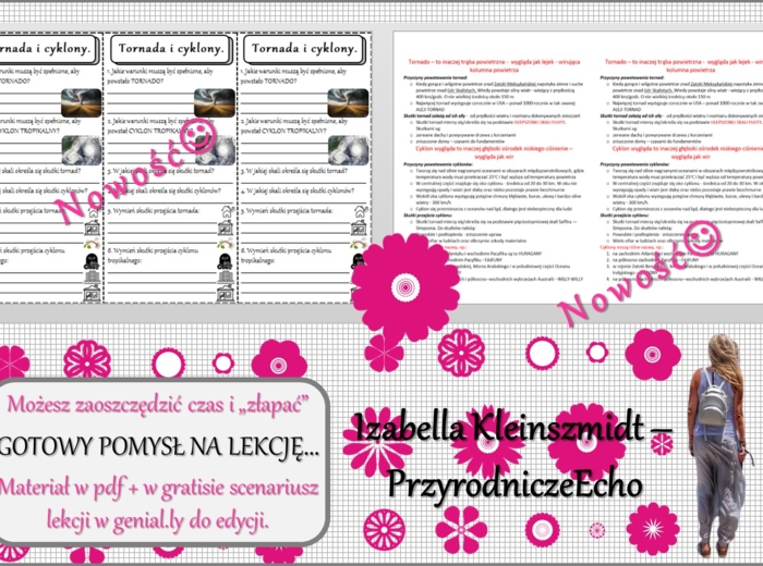 Pomysł na lekcję/karta pracy/stacje zadaniowe/notatki/ materiał do lekcji do tematu „Tornada i cyklony w Ameryce Południowej” w pdf. W gratisie niekomercyjny scenariusz lekcji/pomysł na lekcję w programie genial.ly do edycji. Geografia 8. Dział „Ameryka”