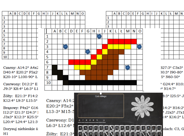 Sanie Mikołaja- kodowanka wyliczanka dla klasy II