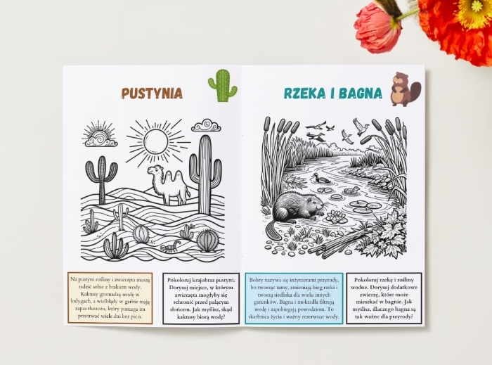 Kolorowanki tematyczne. Zwierzęta. Rośliny. Ekosystemy