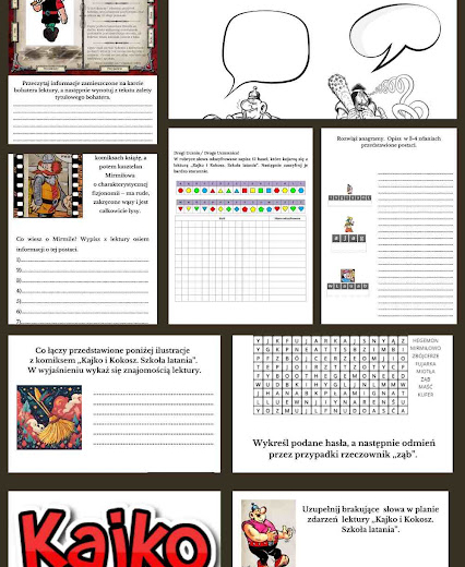 Metoda stacji zadaniowych Jak zwiększyć zaangażowanie uczniów na lekcjach poświęconych lekturze ,,Kajko i Kokosz. Szkoła latania"?