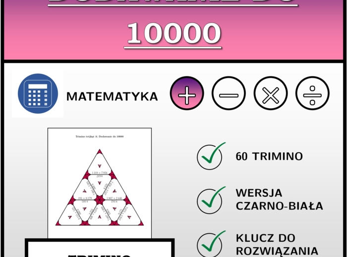 Trimino - Dodawanie do 10000 | matematyka