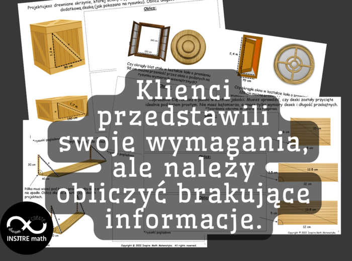 Twierdzenie Pitagorasa. Twierdzenie odwrotne do twierdzenia Pitagorasa. Projektant mebli. Praktyczne zastosowanie matematyki.
