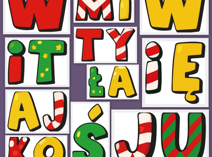 Napis "WITAJ ŚWIĘTY MIKOŁAJU" format pdf i jpg.