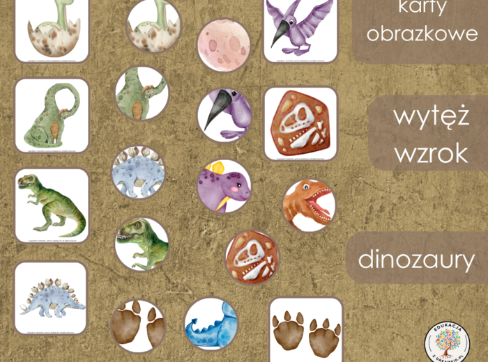 Gra - wytęż wzrok - dinozaury