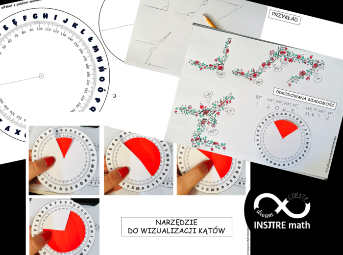 DARMOWY Dekoder szyfru kątowego & narzędzie do wizualizacji kątów. Kąty, mierzenie kątów, rysowanie kątów.